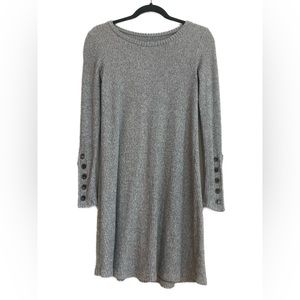 American Eagle Soft & Sexy Plush Grey Women’s Split Sleeve Sweater Dress Small